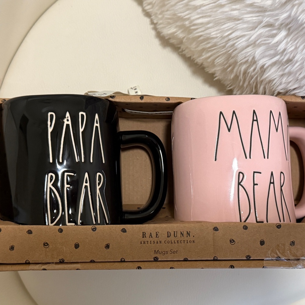 Rae Dunn Papa Bear and Mama Bear mug